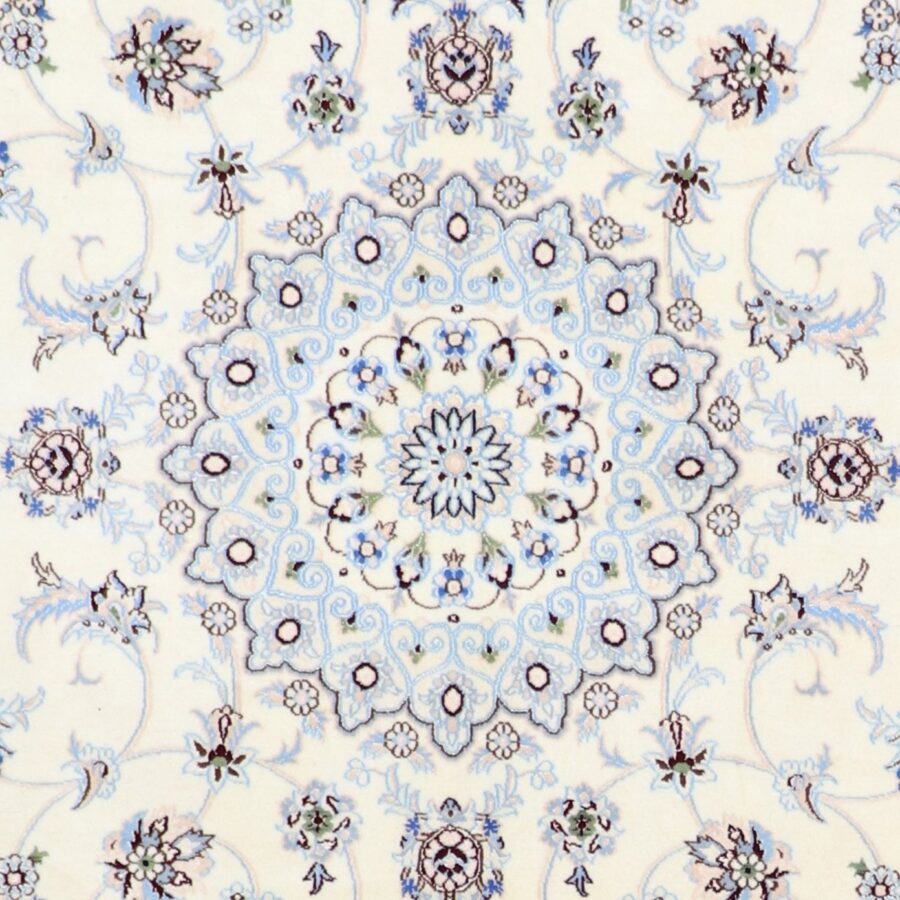 6'3"x9'3" Traditional Blue Naieen Wool & Silk Hand-Knotted Rug - Direct Rug Import | Rugs in Chicago, Indiana,South Bend,Granger
