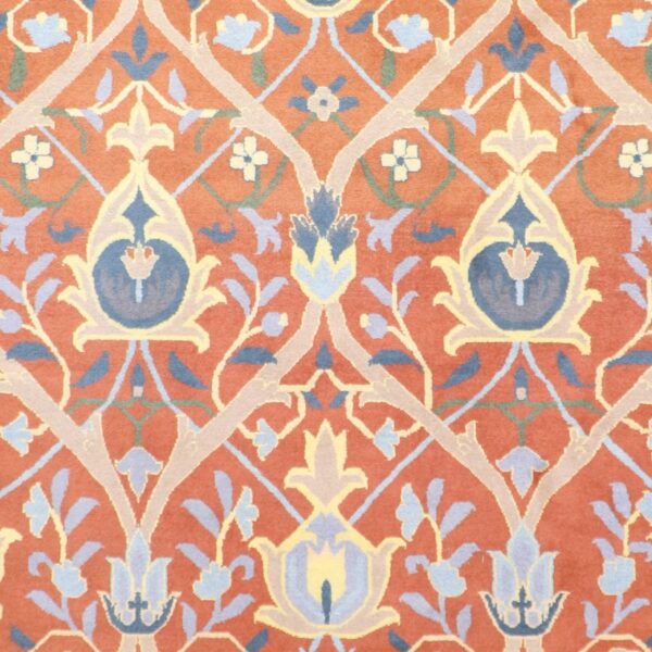 8'7"x11'8" Traditional Red-Orange Nepal Wool Hand-Knotted Rug - Direct Rug Import | Rugs in Chicago, Indiana,South Bend,Granger