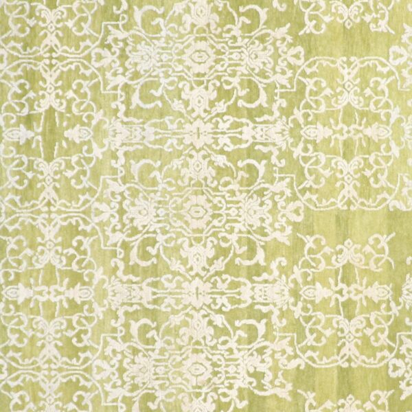 8'x10'1" Transitional Green Wool & Silk Hand-Knotted Rug - Direct Rug Import | Rugs in Chicago, Indiana,South Bend,Granger