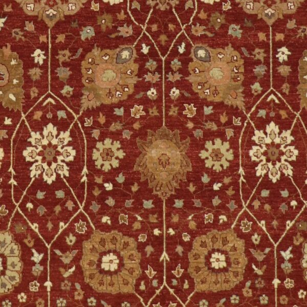 6'x9' Traditional Burgundy Heriz Wool & Silk Hand-Knotted Rug - Direct Rug Import | Rugs in Chicago, Indiana,South Bend,Granger