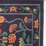 9'4"x12'5" Tibetan Flowers Charcoal Wool Hand-Knotted Rug - Direct Rug Import | Rugs in Chicago, Indiana,South Bend,Granger