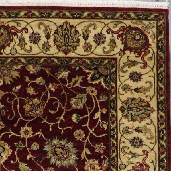 5'9"x8'6" Traditional Burgundy Kashan Wool & Silk Hand-Knotted Rug - Direct Rug Import | Rugs in Chicago, Indiana,South Bend,Granger
