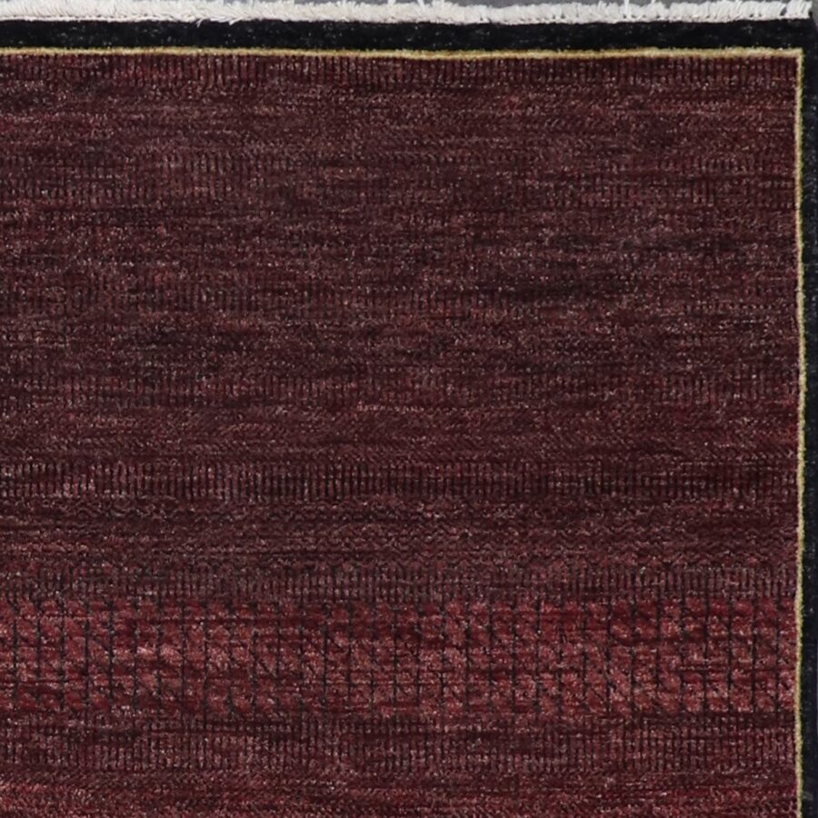 4'11"x6'7" Contemporary Burgundy Nepal Wool Hand-Knotted Rug - Direct Rug Import | Rugs in Chicago, Indiana,South Bend,Granger
