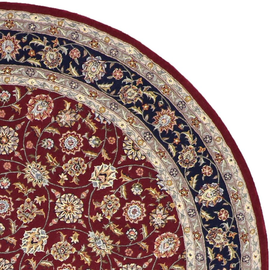 8'x8' Traditional Round Wool & Silk Hand-Tufted Rug - Direct Rug Import | Rugs in Chicago, Indiana,South Bend,Granger