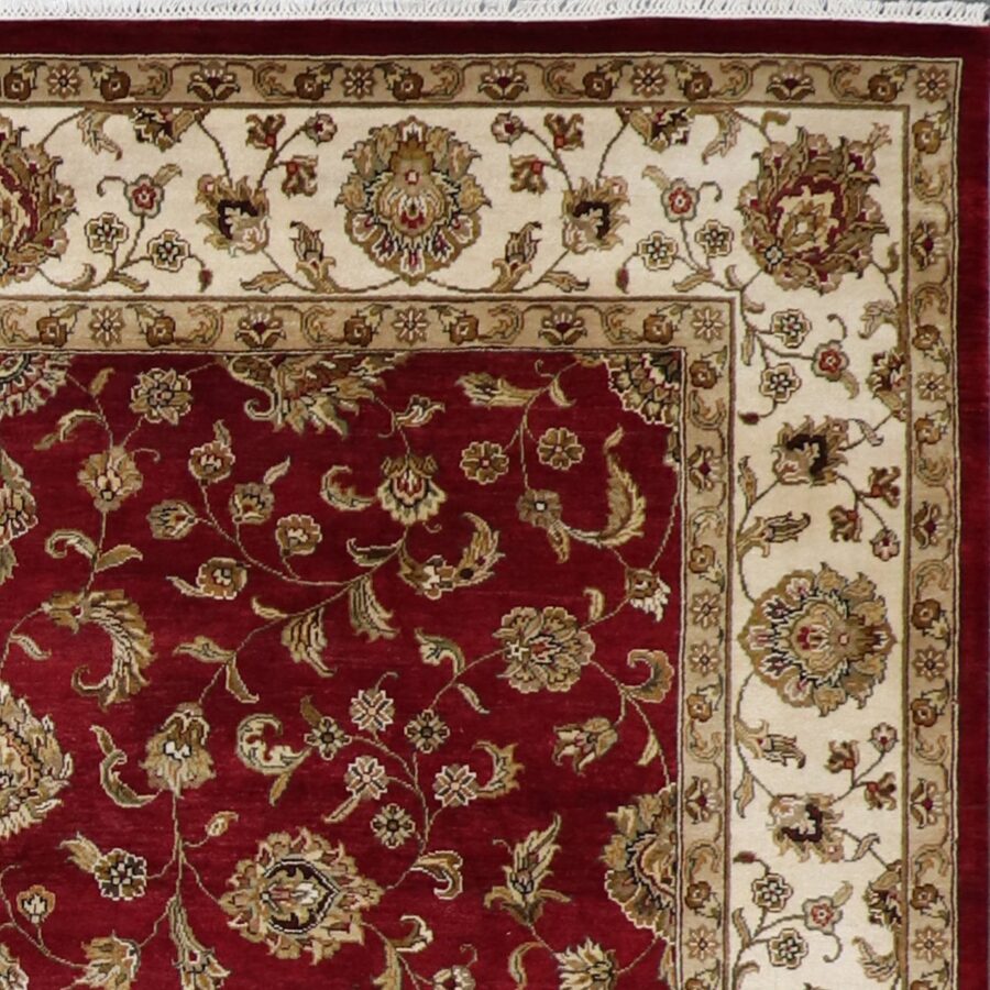 6'1"x9' Traditional Burgundy Tabriz Silk Hand-Knotted Rug - Direct Rug Import | Rugs in Chicago, Indiana,South Bend,Granger
