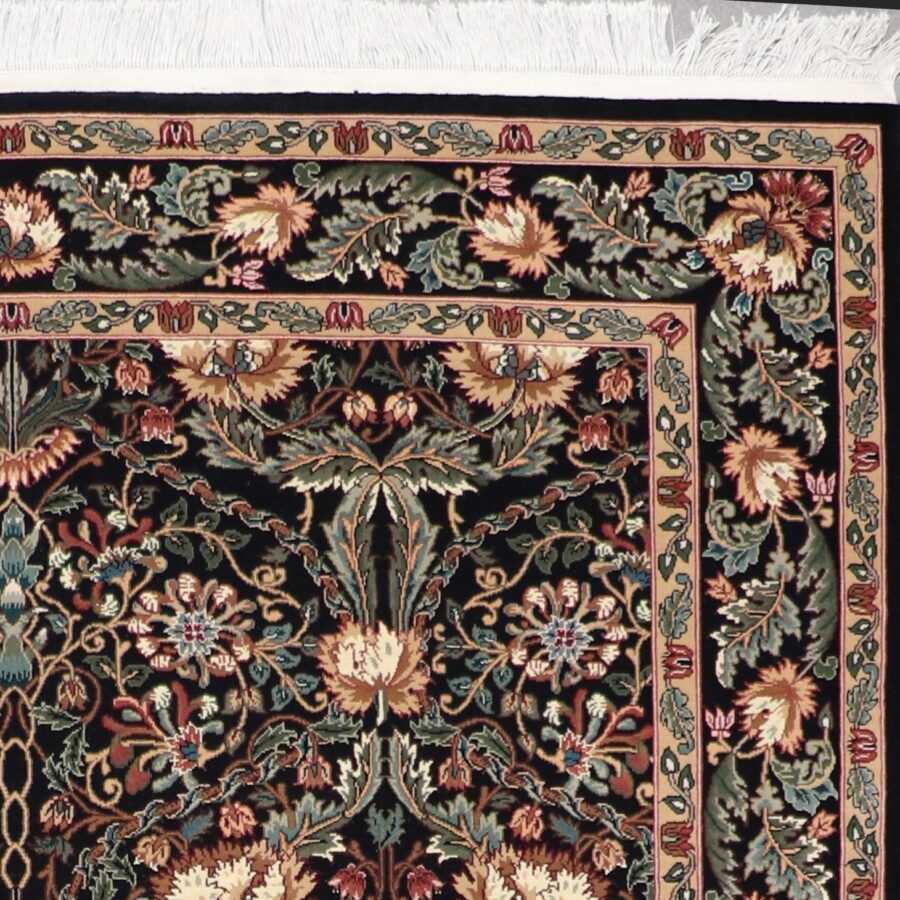 8'x9'11" Traditional Black Wool Hand-Knotted Rug - Direct Rug Import | Rugs in Chicago, Indiana,South Bend,Granger