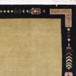8'8"x12' Decorative Tan Tibetan Wool & Silk Hand-Knotted Rug - Direct Rug Import | Rugs in Chicago, Indiana,South Bend,Granger