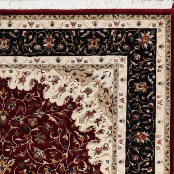 5'7"x8'4" Traditional Red Kashan Wool & Silk Hand-Knotted Rug - Direct Rug Import | Rugs in Chicago, Indiana,South Bend,Granger