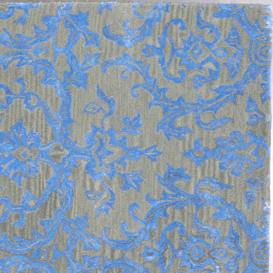 6'x9' Transitional Blue Wool & Silk Hand-Tufted Rug - Direct Rug Import | Rugs in Chicago, Indiana,South Bend,Granger