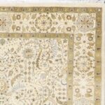 5'9"x8'2" Traditional Ivory Tabriz Wool & Silk Hand-Knotted Rug - Direct Rug Import | Rugs in Chicago, Indiana,South Bend,Granger
