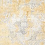 7’8”x9’9” Transitional Gray Wool & Silk Hand-Knotted Rug - Image 2