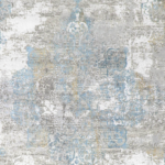 7'9"x9'10" Transitional Gray Wool & Silk Hand-Finished Rug - Image 3