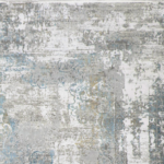 7'9"x9'10" Transitional Gray Wool & Silk Hand-Finished Rug - Image 2