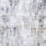 3’3”x9’10” Transitional Silver Wool & Silk Hand-Finished Rug