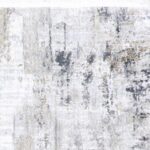3’3”x9’10” Transitional Silver Wool & Silk Hand-Finished Rug - Image 3