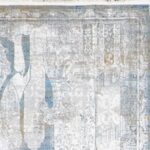 5’2”x7’5” Transitional Gray Wool & Silk Hand-Finished Rug - Image 3
