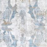 5’2”x7’7” Transitional Silver Wool & Silk Hand-Finished Rug - Image 2
