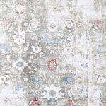 6'5"x9'3" Transitional Gray Wool & Silk Hand-Finished Rug - Image 2