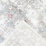 6'5"x9'3" Transitional Gray Wool & Silk Hand-Finished Rug - Image 4