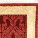 2’7”x10’ Decorative Burgundy Wool & Silk Hand-Finished Rug - Image 3