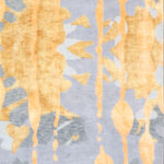 2’7”x10’ Transitional Blue Wool & Silk Hand-Knotted Rug