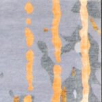2’7”x10’ Transitional Blue Wool & Silk Hand-Knotted Rug - Image 3