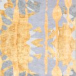 2’7”x10’ Transitional Blue Wool & Silk Hand-Knotted Rug - Image 2
