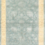 2’7”x10’ Decorative Teal Wool & Silk Hand-Finished Rug