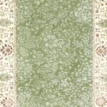 2’7”x9’9” Traditional Green Wool & Silk Hand-Knotted Rug - Image 2