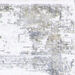 2’11”x9’10” Contemporary Gray Wool & Silk Hand-Finished Runner - Image 3