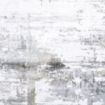 2’11”x9’10” Contemporary Gray Wool & Silk Hand-Finished Runner - Image 2