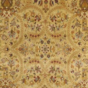 9’x9' Decorative Tan Wool Hand-Knotted Rug