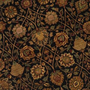 9’x9' Decorative Black Wool Hand-Knotted Rug