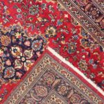 6’5”x9’8” Traditional Red Persian Kashan Wool Hand-Knotted Rug - Image 4