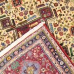 3’4”x4’10” Traditional Ivory Persian Wool Hand-Knotted Rug - Image 4