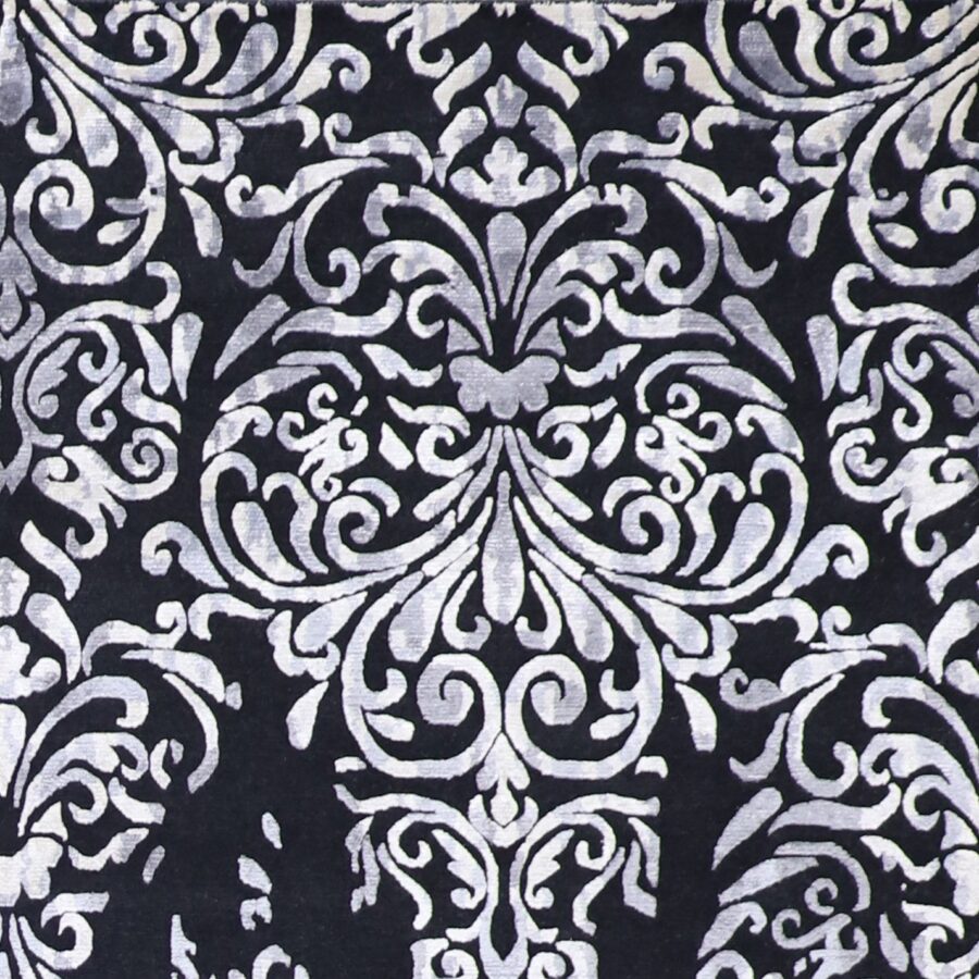 7’10”x10’3” Transitional Black Wool & Silk Hand-Knotted Rug - Direct Rug Import | Rugs in Chicago, Indiana,South Bend,Granger