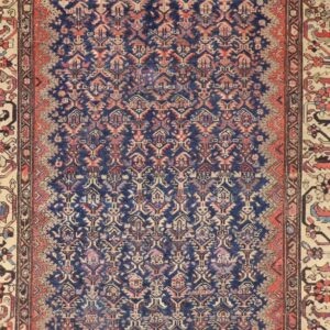 6’9”x12’6” Traditional Blue Persian Wool Hand-Knotted Runner