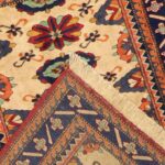 3’4”x4’6” Traditional Ivory Persian Wool Hand-Knotted Rug - Image 4
