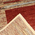 5’7”x7’7” Contemporary Tan Wool Hand-Knotted Rug - Image 4
