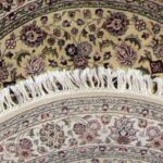 4’x4’ Traditional Green Tabriz Wool Hand-Knotted Rug - Image 4
