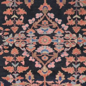 5’2”x9’11” Tribal Navy Antique Persian Wool Hand-Knotted Runner