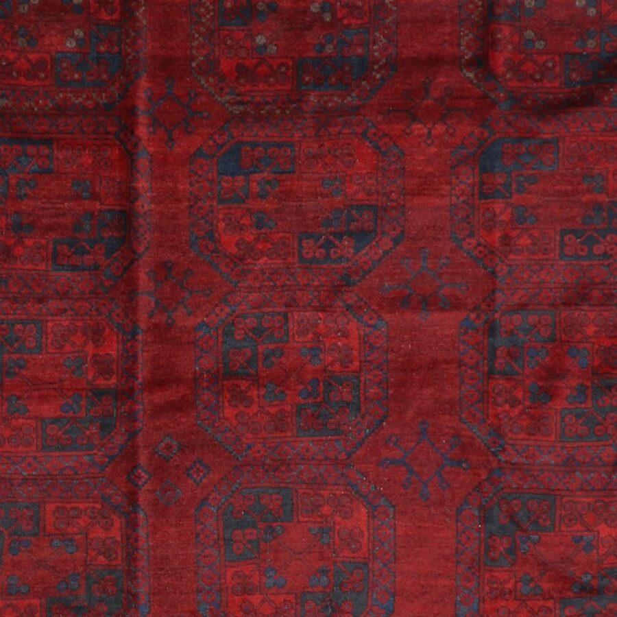 6’4”x8’5” Traditional Burgundy Tribal Wool Hand-Knotted Rug - Direct Rug Import | Rugs in Chicago, Indiana,South Bend,Granger
