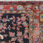 5’2”x9’11” Tribal Navy Antique Persian Wool Hand-Knotted Runner - Image 3
