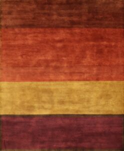 8'x9'9" Contemporary Tan Wool Hand-Knotted Rug
