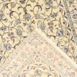 3’x4’5” Traditional Ivory Persian Wool & Silk Hand-Knotted Rug - Image 4