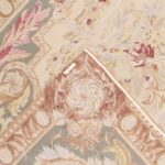6’1”x9’3”Aubusson Tan Wool Hand-Knotted Rug - Image 4