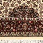 8’3”x8’3” Traditional Ivory Octagonal Tabriz Wool Hand-Knotted Rug - Image 4