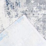 2’11”x9’10” Contemporary Gray Wool & Silk Hand-Finished Rug - Image 4