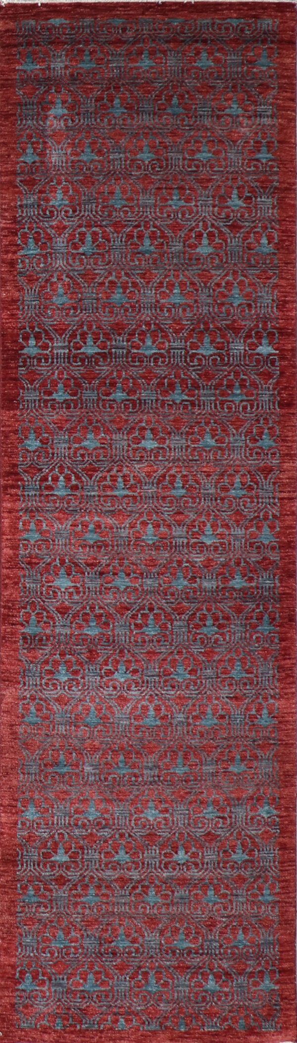 2’8”x10’2” Transitional Red Wool Hand-Knotted Rug - Direct Rug Import | Rugs in Chicago, Indiana,South Bend,Granger