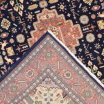 6’11”x9’11” Traditional Blue Wool Hand-Knotted Rug - Image 4